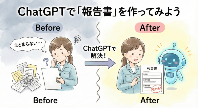 【基礎編⑤】ChatGPTで「報告書」を作ってみよう