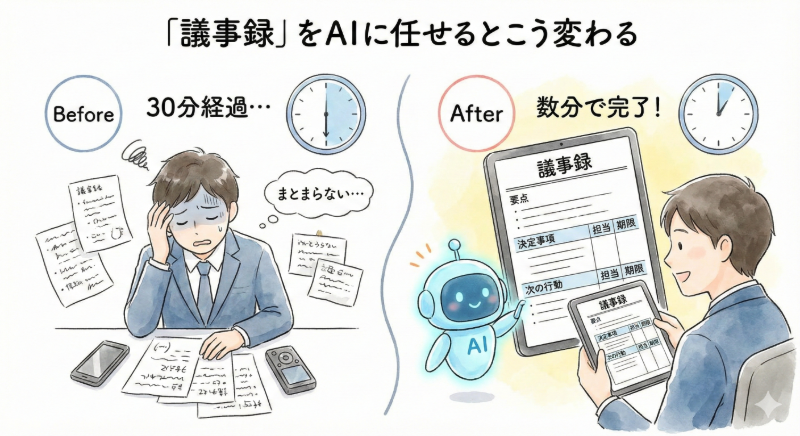 【基礎編⑦】「議事録」をAIに任せるとこう変わる