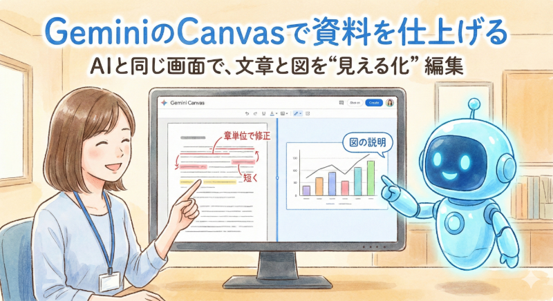 【基礎編⑨】GeminiのCanvasで資料を仕上げる
