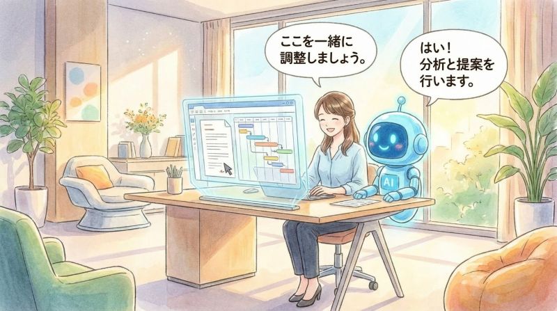AIによる伴走支援のイメージ